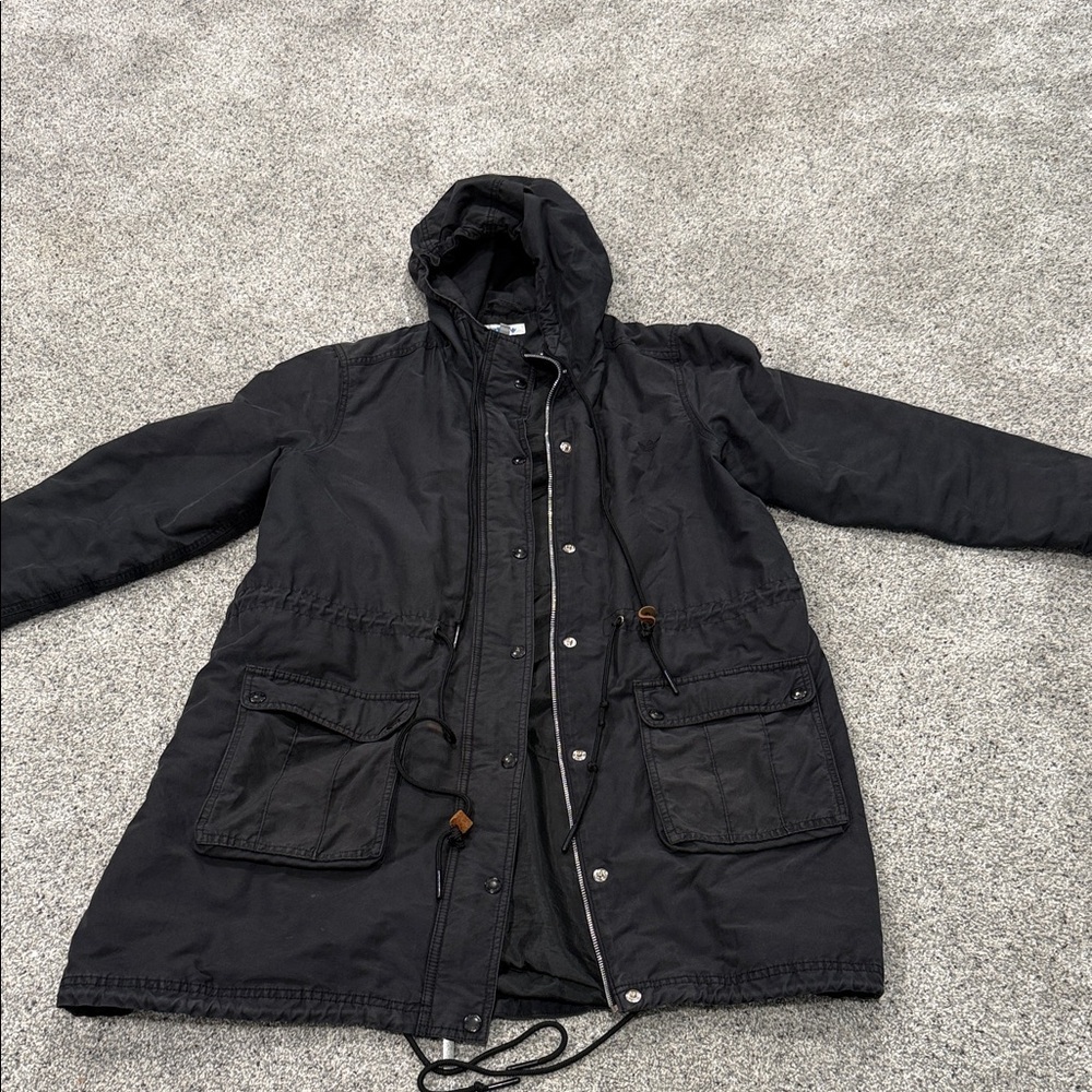 Adidas Women Black Hooded Jacket